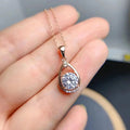 1.5 Carat 925 Silver Hot Popular Moissanite Tennis Life Tree Waterdrop Flower Necklace Natural Moissanite Pendants & Charms