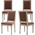 Vintage European Solid Wood Restaurant Dining Chair Backrest Hotel Chair