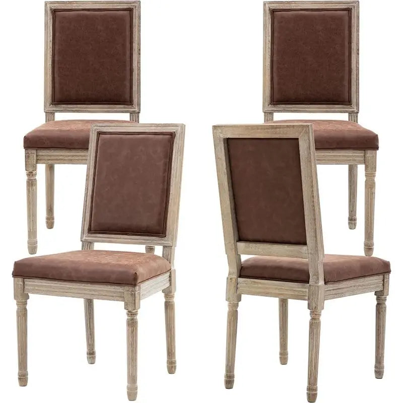 Vintage European Solid Wood Restaurant Dining Chair Backrest Hotel Chair