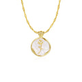 Daidan Jewelry Necklace Silver 925 Sterling Rose Pendant Necklace Gold Plated Epoxy Flower Pendant Enamel Necklace
