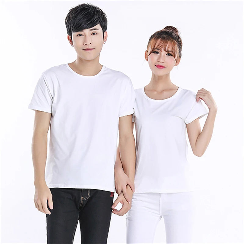 Cheap Price Quick Dry Sublimation Printing Custom Logo Shirt Plus Size Men's Fitness Polyester White T Shirt