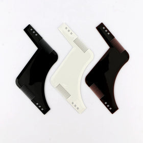 HW007 Men's Professional Facial Double Side Beard Shaping Tool Template Style Guide Beard Shaper Comb