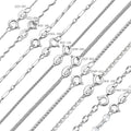 Italian 925 Sterling Silver Jewelry Solid Silver Necklace Chain Base Link Chain