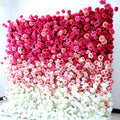 WG250050-132 Wedding Flower Wall 8ft X 8ft Roll up Flower Wall Pink Artificial Silk Rose Flower Wall Panel Wedding Backdrop