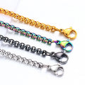 G1856 Stainless Steel Square Pearl Link Chains for Jewelry Making Necklace Gold Chain for Men Women