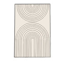 BIGIMAGE Modern Minimalist Style Line Geometric Wall Art Black White Decorative Painting Framed on Canvas for Hanging Gallery