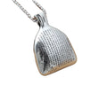 S999 Silver Fashion Pendant Sterling Silver Heart Classic Carving Purse Men and Women Thai Silver Sweater Pendant Necklace