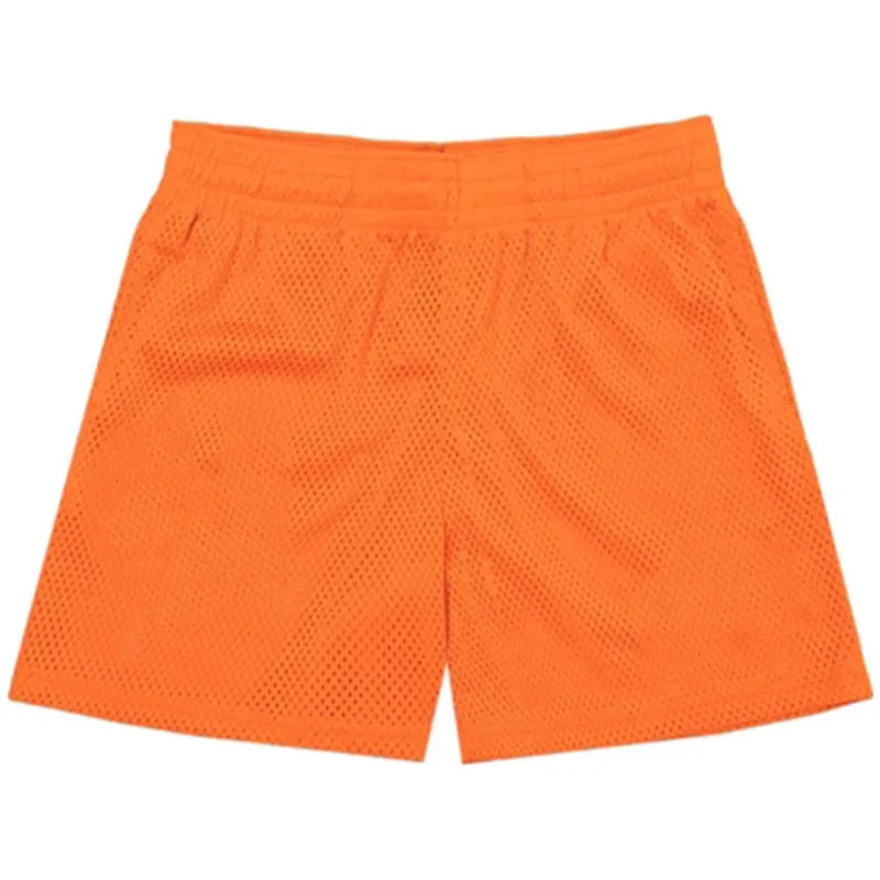 Evertop Customized Logo Mid Oversized American Sports Mesh Shorts Quick Drying Breathable for Training Fitness Plus Size