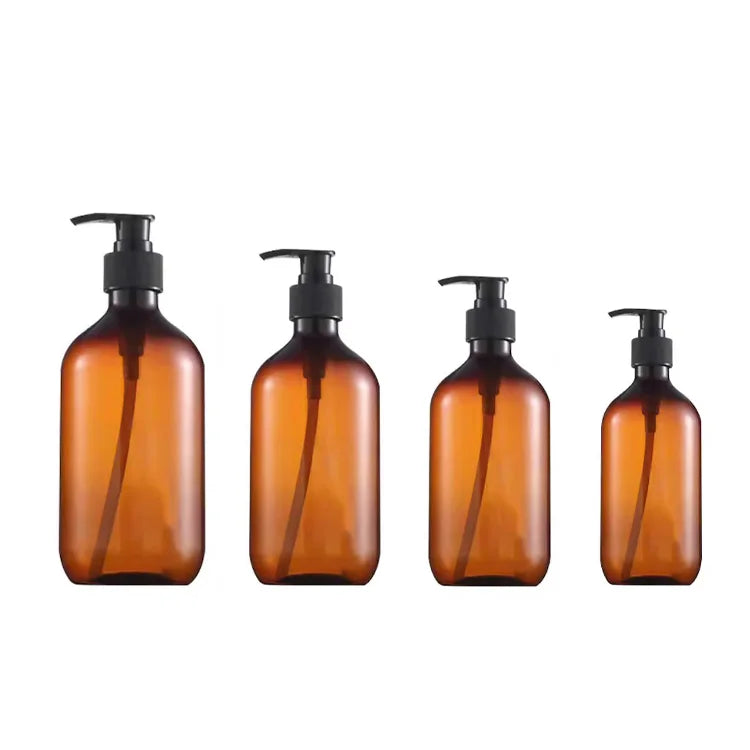Borui Custom Empty 300ml 500ml PET Plastic Screen Printed Liquid Soap Shower Gel Shampoo Bottle
