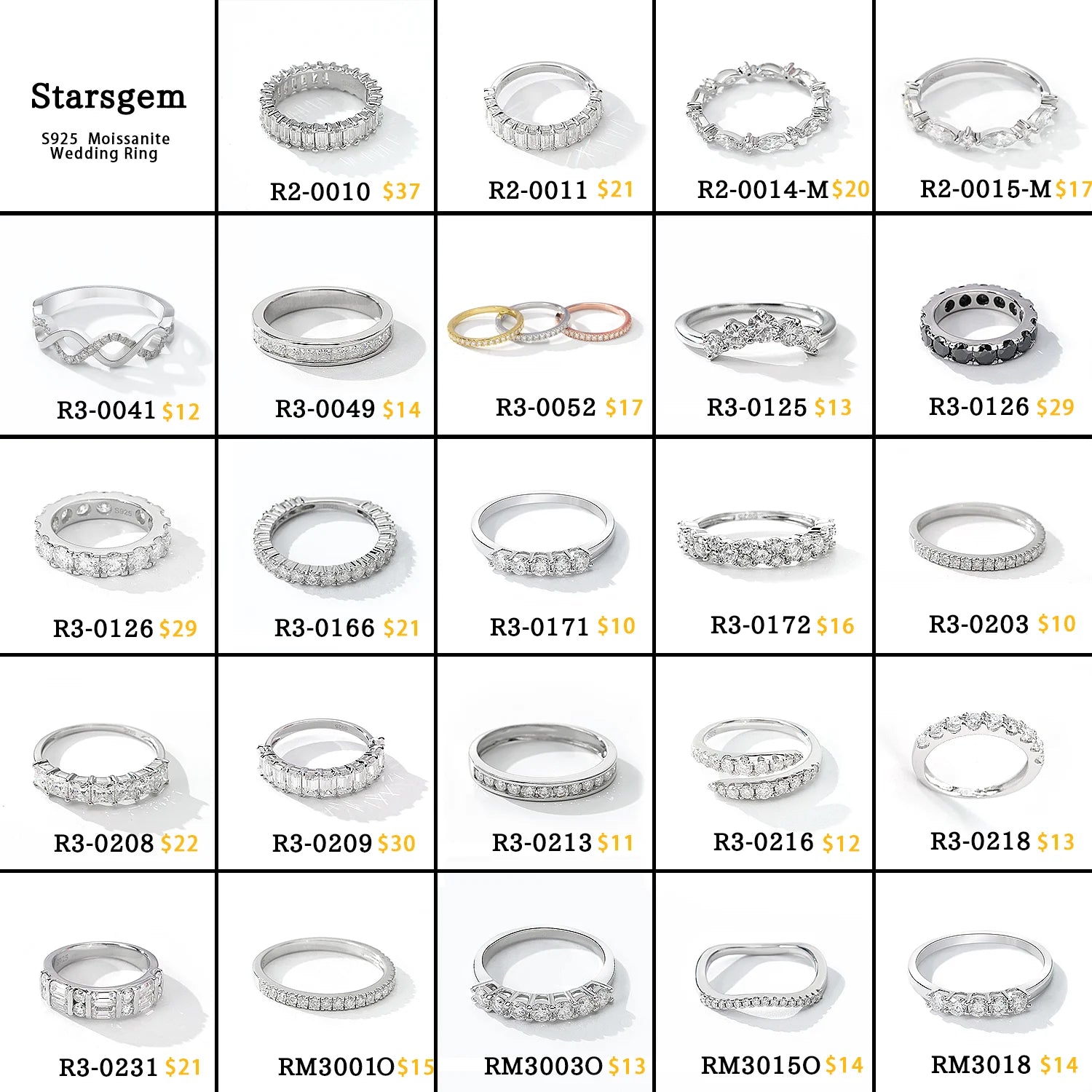 Fashion Rings Silver S925 Moissanite Multiple Choice Wedding Ring Silver Fine Jewelry Enamel Rings for Girls