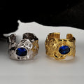 ICEBELA Jewelry Irregular Concave and Convex Ring Female Opening Sapphire Index Fine Jewelry 925 Silver Unique Adjustable Rings