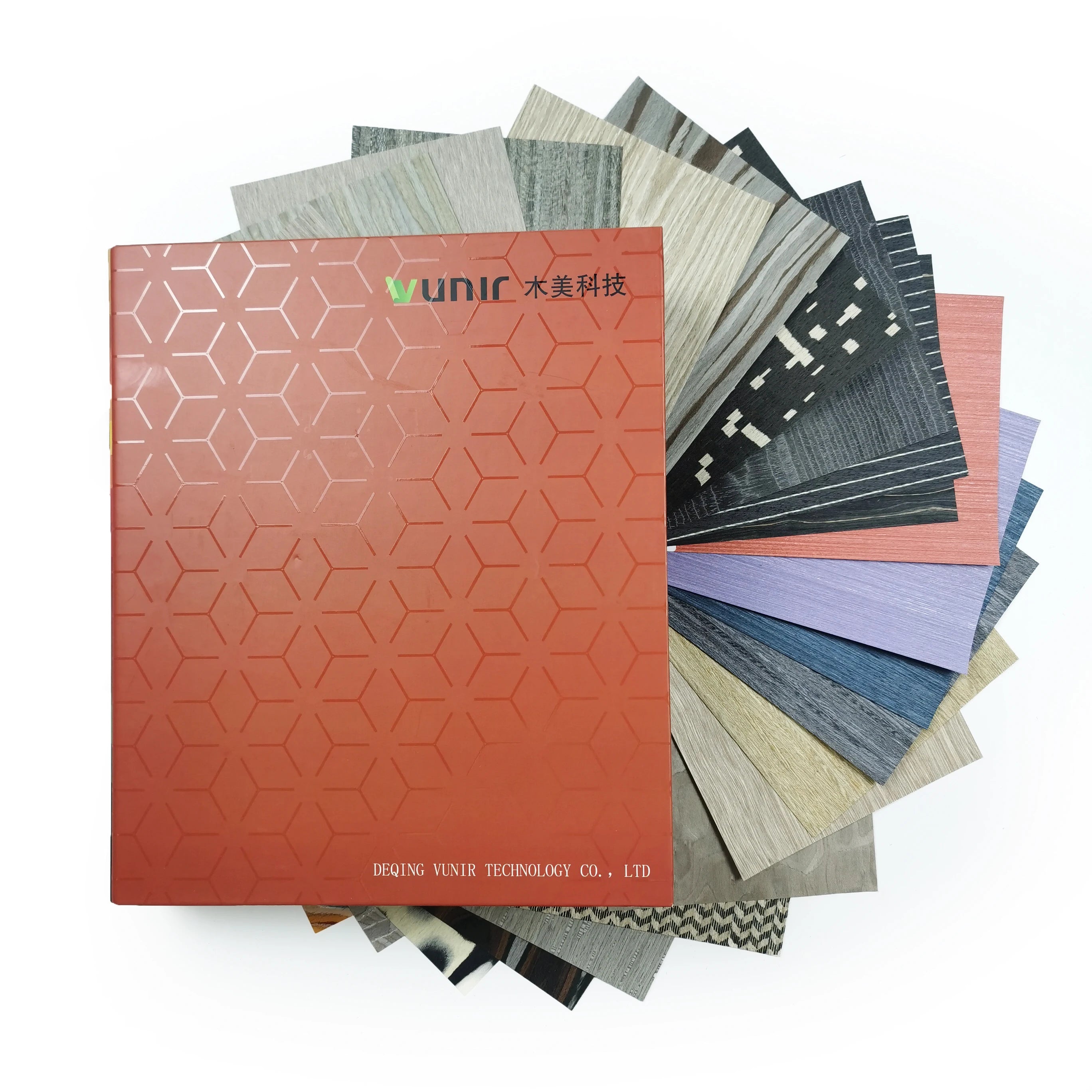 In Stock Colorful Engineered Wood Veneer Sample Catalogs Book for Hotel Use Contemporary Design for Certified