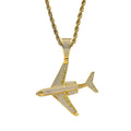 CN134 Brass Zircon Iced Out Hip Hop Necklace with Rope Chain Gold Plated & Silver Plated for Men and Women