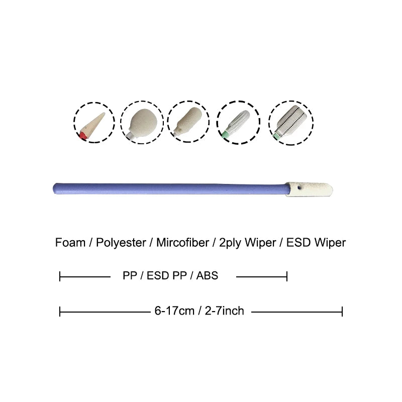 JEJOR Swab Supplier Detail Dust Free Clean Machine Small Cleaning Cleanroom Polyester Swab Sticks