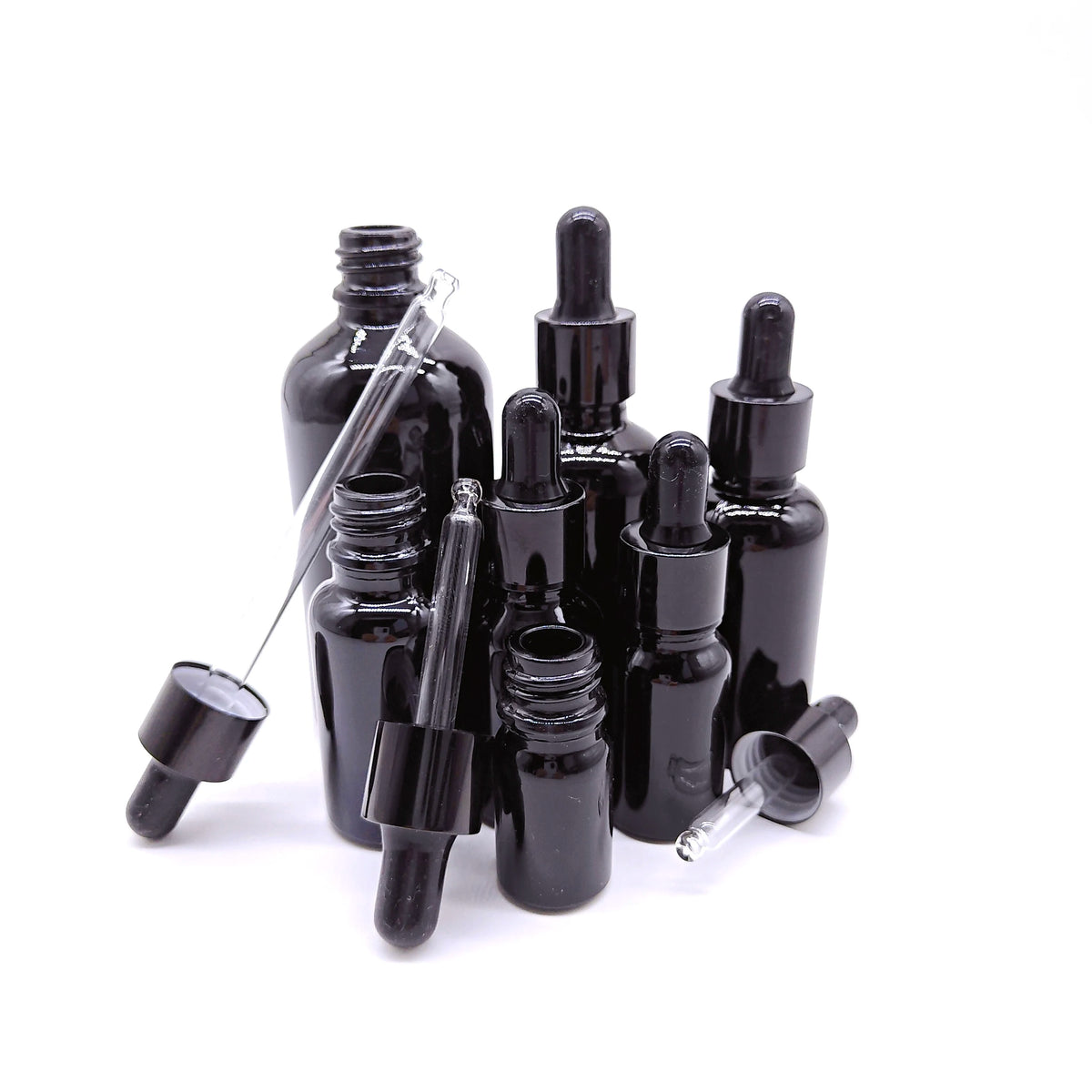 Cosmetics Essential Oil Dropper Bottle Black Glass Bottle with Dropper