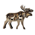 Customized Wooden Crafts Farm Animal Elk Bear Eagle Wolf Horse Xmas Home Desktop Decorations Creative Engraved Wood 3D Ornaments