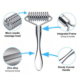 New Design Metal Derma Roller Skin Lifting Facial Massage Beauty Bar Anti Aging Face Roller