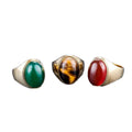 Gold Jewellery Dubai Mens Three Colors Stone Rings Gemstone Opal Ring Wholesale
