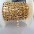 Fashion Gold Filled 4MM Sequin Disc Chain 14K for Jewelry Making Bracelet Necklace