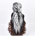 Wholesale Large 90cm Square Satin Head Scarf Lightweight Women's Silk Neck Hair Wraps Bandanas for Outdoor Night Sleeping