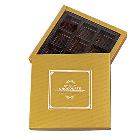 Wholesale square Folding Paper Food Packaging 9 Chocolate Packs Paper Boxes