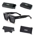 Custom Logo Designer Square Brand Shades Women Fashion Classic Retro Eyewear Vintage Small Frame 2024 Sunglasses Men