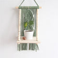 2024 New Customized Macrame Hanging Shelf Wall Hanging Woven Rope Bohemian Shelves  W1316
