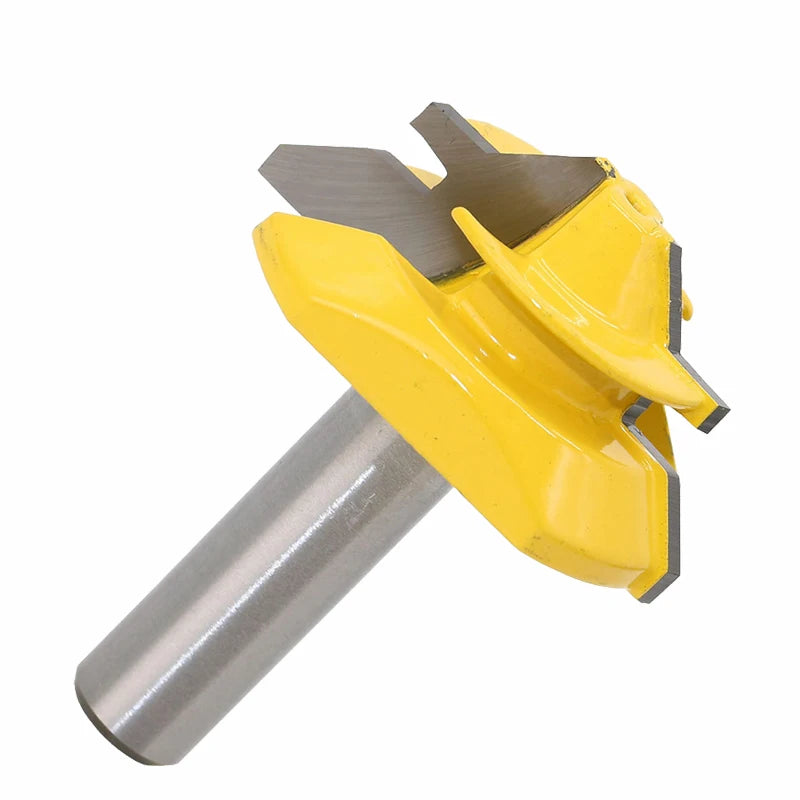 LAVIE 12mm 1/2" Shank Medium 45 Degree Lock Miter Router Bit 3/4" Stock Tenon Cutter for Woodworking Tools Wood Bit-C  MC03135