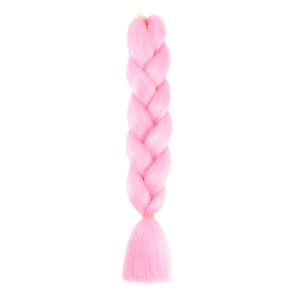 Jumbo Braid for Expression Braids African Extension Crochet Curly Non-Remy U-tip Micro-loop 24inch Synthetic Dyed Braiding Hair