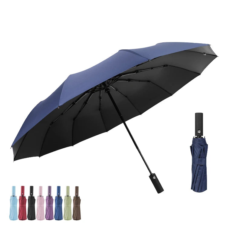 Custom Color Printing Sun Rain 3 Folding Umbrella Compact Travel Business Umbrella for Man and Women