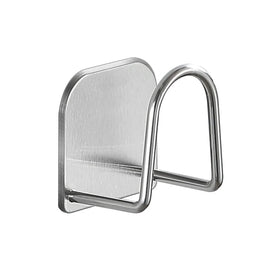 Wall Mounted Self Adhesive Stainless Steel Kitchen Sink Sponge Holder with Storage Organizer for Cleaning Tools
