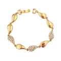 Wholesale Cheap Elegant Friendship 18k Gold Plated CZ Cubic Zirconia Party Bracelet Puseiras De 18K Baratas
