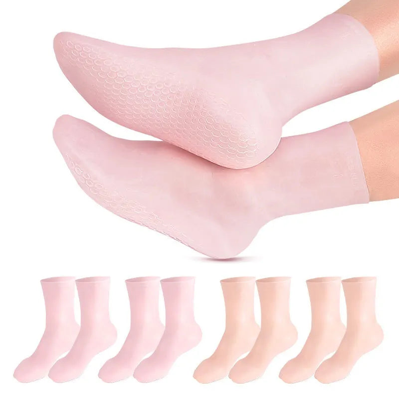 Silicone Sebs Exfoliation Spa Foot protection Socks Foot Skin Care Gel Spa Socks for Women