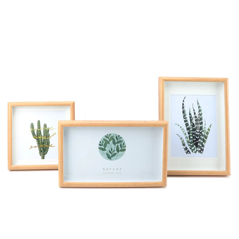 Mutil Sizes and Colors 1.5 CM Deep Wood Wall Art  3d Photo Shadow Box Frame