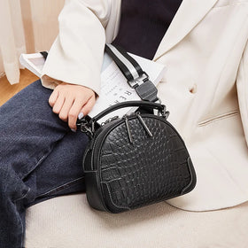 Women's Pure Leather Travel Handbag with Zipper Closure-Wholesale Product