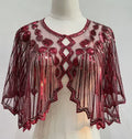 1920 Banquet Evening Dress Women's Retro Sparkle Hollow Cloak Stage European and American Dress Shawl Outer Set