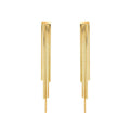 High Quality Flat Bone Chain Long Tassel Earrings Women Jewelry Designer Gold Silver Plated Fringe Earrings