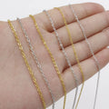 Various Size 40CM 45CM 50CM 60CM Long Cable Chains Necklace 1MM 1.5MM 2MM Stainless Steel Necklace Chain With Lobster Clasp