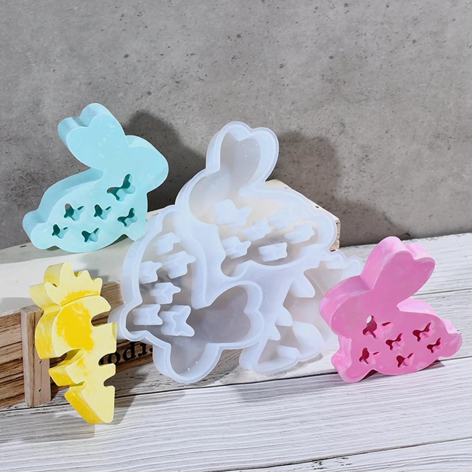 Diy Glue Mold Easter Butterfly Rabbit Radish Silicone Mold Home Decoration