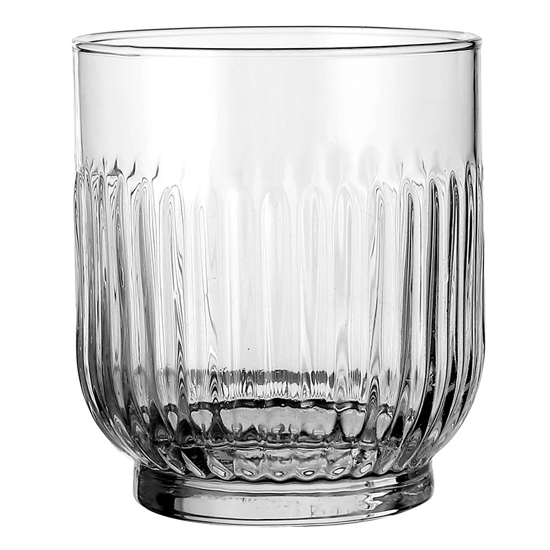300ml/380ml Clear Stripe Cocktail Glasses Home Glassware Highball Glass Creative Snifter Whiskey Glass
