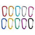 Wholesale 6# D Shape Snap Tactical Carabiner Keychain Custom Laser Engraved Logo Black Aluminium Alloy Clip Carabiner Hooks