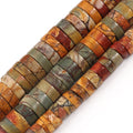 Wholesale Kuoyu F06904 6*3/8*3mm Natural Semi Gemstone Loose Rondelle Spacer Beads 15 Inches/Strand Jewelry Making Necklace