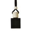 10ml Full Black Bottle Wooden Cap Black Lace Glass Empty Bottle Car Perfume Diffuser Hanging Car air Freshener Bottle