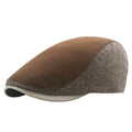 New Two Colour Flat Top Ivy Cap Beret Adjustable Fleece Inside Warm Winter Hats for Men Outdoor Fashion Dress