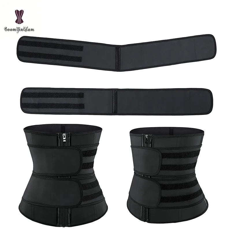 2022 New Arrival Women Slimming Shapers Plus Size XXXXXL Double Bands Warp Belt 7 RobsWaist Trainer Corset With Detachable Belt