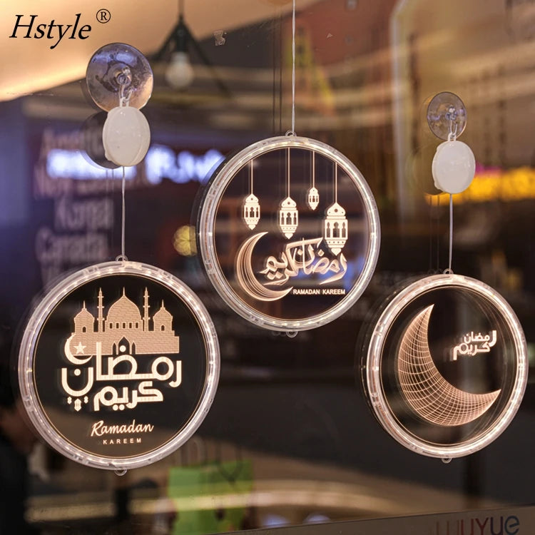 Eid Mubarak Decor Ornament Light Eid Kareem Ramadan Decor for Home Ramadan Mubarak Eid Al Adha Islamic Muslim Party Decor SD851