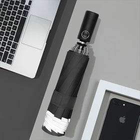 New Creative Full-automatic Umbrella Folding Non Glue Reverse Umbrella Sunscreen Sunny Umbrella logo