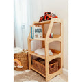 Montessori Kid Classroom Storage Organizer Wood Library Shelf Book Storage Holders Racks for Classroom Home Use Elegant Room
