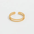 Minimalist PVD  Gold Plated Stainless Steel Ring for Women Trends New Jewelry