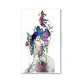 Abstract Watercolor Woman Canvas Wall Art Painting Poster Home Cafe Wall Decor Oil Painting on Canvas Posters and Prints Art Pic